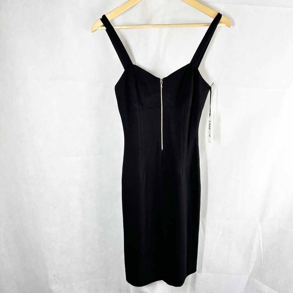 L’AGENCE Knit Ponte Little Black Dress Size US 2 Black